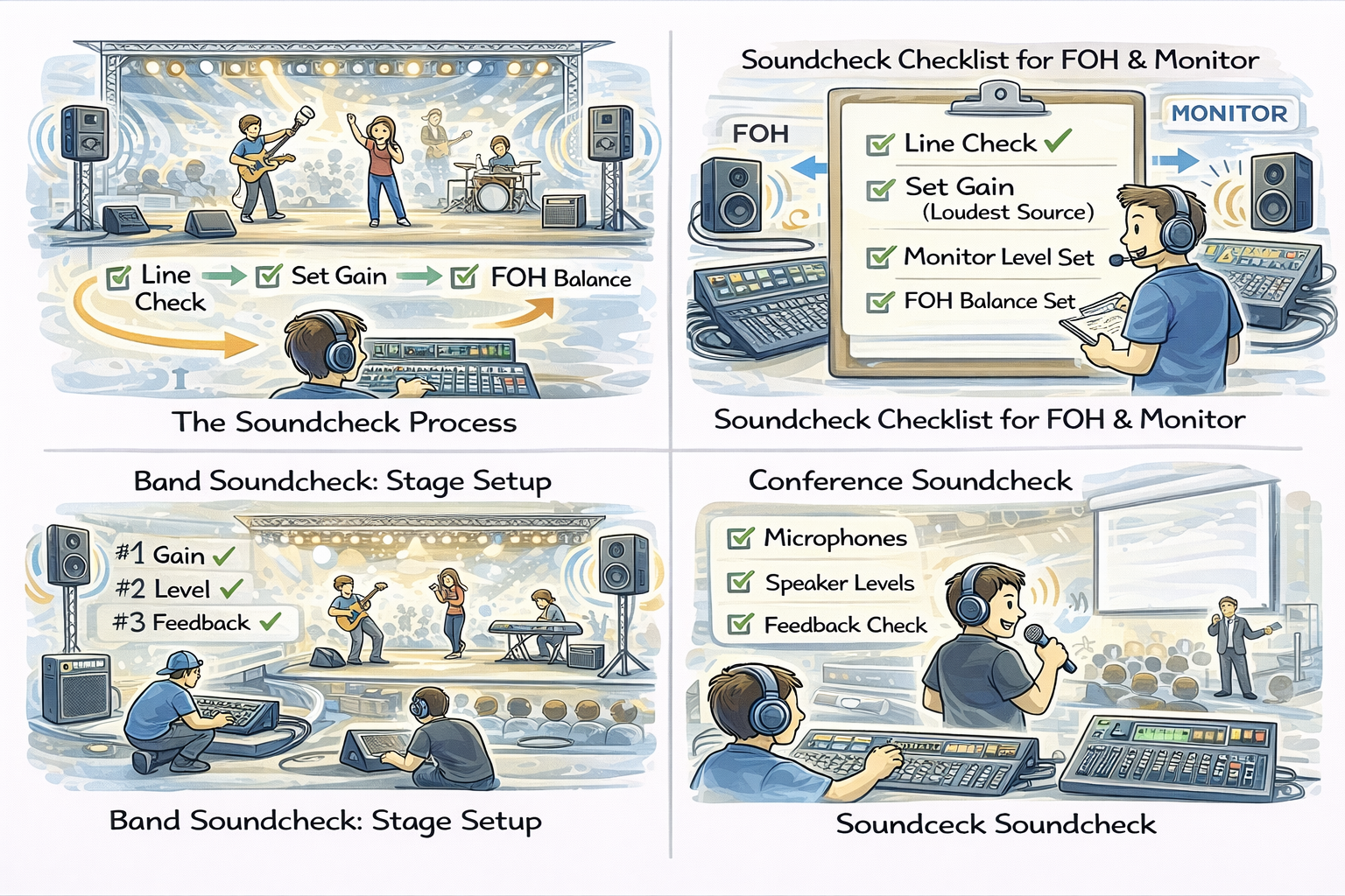 Soundcheck ที่ดีควรทำอะไรบ้าง และพลาดตรงไหนบ่อยที่สุด