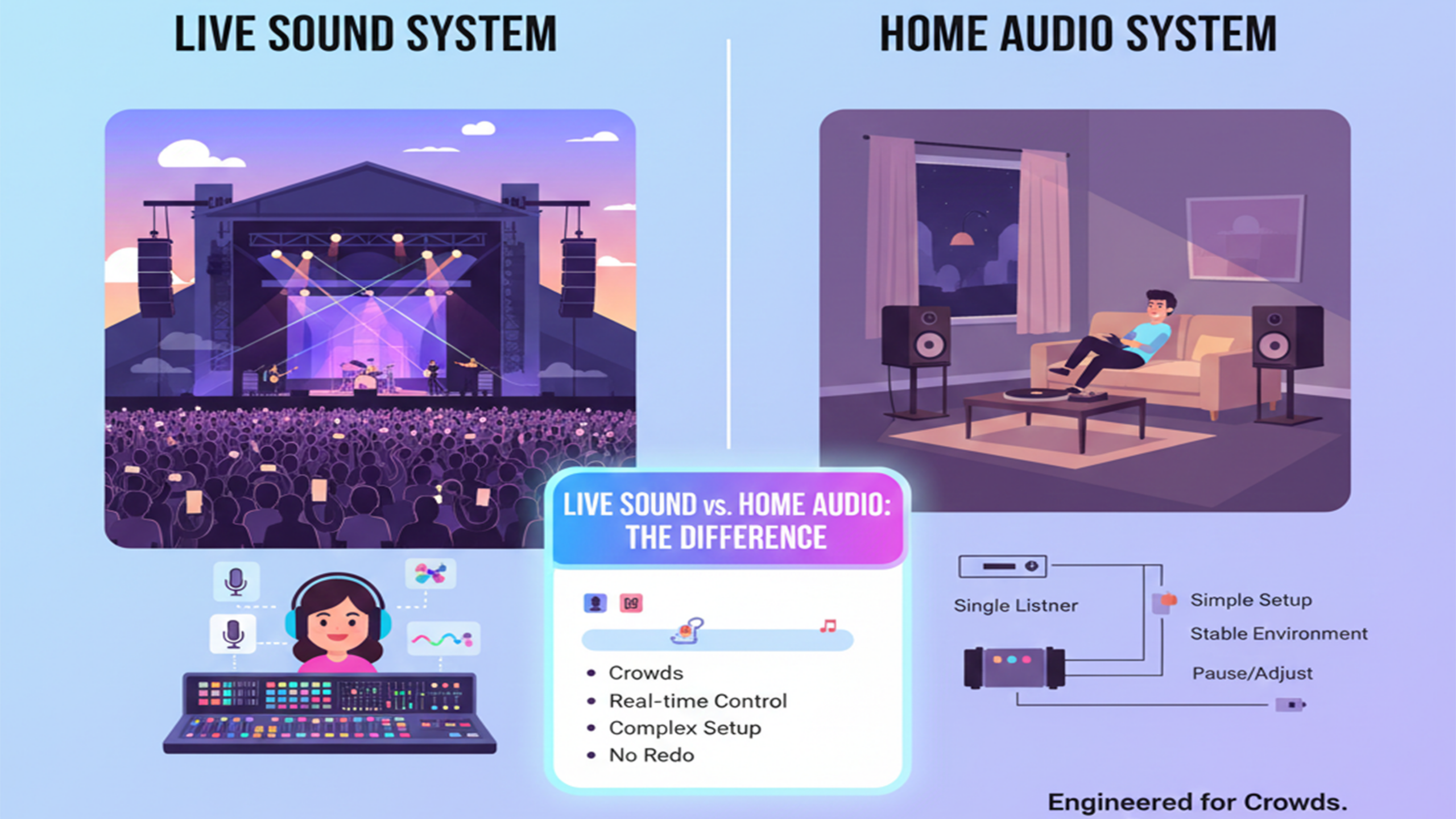 ระบบเสียง Live Sound คืออะไร ต่างจากระบบเสียงบ้านอย่างไร